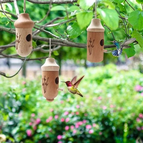 💕Wooden Hummingbird House-Gift for Nature Lovers